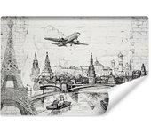 Vlieseline papel pintado foto para habitación arquitectura retro ladrillos 520cm x 318cm