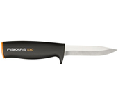 Navaja multiusos 10cm hoja de acero con funda fiskars k40