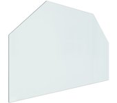 Placa de vidrio para chimenea hexagonal 80x50 cm