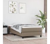 Somier de láminas con colchón taupe 90x190 cm tela