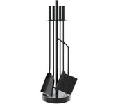 Set de herramientas para chimenea 5 piezas acero 18x66 cm