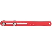 Abridor de caja de reloj ajustable, herramienta para quitar la tapa trasera de acero inoxidable de 2 puntas, cabeza redonda (rojo)