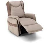 Laura - sillón relax con 2 motores en tejido gris tórtola