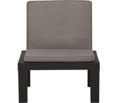 Silla de jardín con cojín plástico gris
