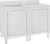 Fregadero de cocina profesional de acero 120 x 60 x 96 cm inoxidable 02_0000724