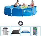 Paquete de piscina - intex - alrededor - 305x305x76 cm + accesorios cb110