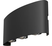 Maytoni strato aplique exterior up down negro, ip54, 3000k
