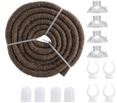 Enredadera artificial flexible para acuario de 4,92 pies, plantas de reptiles para terrario, re