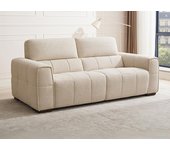 Sofá de 3 plazas de tela beige jaspeada savato