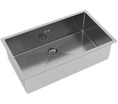 Fregadero grande ausmann oder de acero inoxidable 74x40cm para montaje bajo encimera y sobre encimera extra profundo 22cm 1208957114