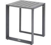 Hespéride - mesa auxiliar cuadrada de aluminio allure grafito 44 x 44 x 55 cm