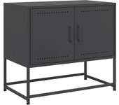 Mueble para tv | mueble de salón de acero negro 68,5x39x60,5 cm cfw76383