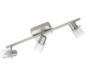 Regleta de focos led eglo orvieto 1 níquel mate luz cálida 10w