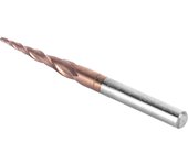 Fresa de punta esférica cónica para enrutador cnc, herramientas de brocas de latón antiguo, 2 ranuras, r0,5 x 20,5 x d4 x 50