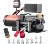 Cabrestante eléctrico 12v 3000lb cabrestante para vehículos ip 55 cable de acero remoto portátil vevor