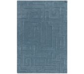 Alfombra de salón moderna de lana pura tuftada a mano zema 160x230 cm