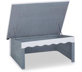 Relaxdays garaje para robot cortacésped madera, techo impermeable, abatible, 46 x 108 x 82 cm, caseta protectora, gris