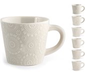6x tazas jumbo silueta h&h en gres surtido cc320