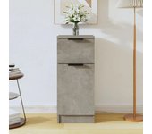 Aparador | aparador de comedor | armario de cocina de madera contrachapada gris hormigón 30x30x70 cm cfw38277