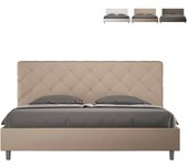 Cama priya l.180 p.200 con base gris tórtola