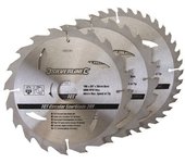 Juego de 3 cuchillas silverline tct ø190 mm diámetro 30 mm - 20, 24 y 40 dientes - 590591
