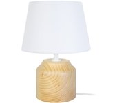 Lámpara de noche tosel mary b tela cilindro natural d16 x h24 cm