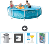 Paquete de piscina - intex - alrededor - 305x305x76 cm + accesorios cb131