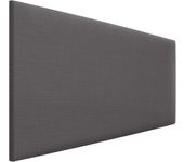 Dhome cabecero de lino natural liso cabezal tapizado cama dormitorio moderno top trending (gris oscuro, 105cm)