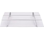 Marquesina para puerta pc plata y transparente 150x90 cm pet