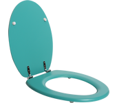 Sensea - asiento de inodoro pop - ovalado - máx 150 kg - madera comprimida fsc - turquesa - acabado mate