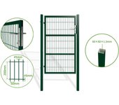 Puerta de valla 1m razo 100p160 verde