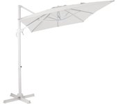 Axi coco sombrilla terraza blanco/beige - sombrilla grande rectangular 200x300 cm - sombrilla para jardin con marco de aluminio - rotación 360° -