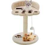 Vidaxl rascador para gatos con poste de sisal 40 cm beige y marrón