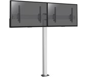 Soporte de suelo atornillable para 2 tv 43-49, altura 175 cm, inclinable