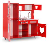 Cocinita de juguete mdf roja 80x31x89 cm unico / multicolor