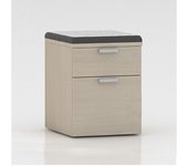 Tecno-oficinas cajonera oh system59x52x43 cajon + archivo acacia claro