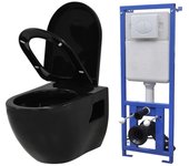 Kit completo inodoro suspendido con depósito cerámico oculto negro 02_0003580