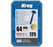 Vis à trous de poche 64 mm blue-kote™ maxi-loc, filetage épai, 125 - kreg - sml-c250b-125-int