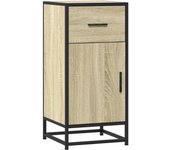 Aparador | aparador de comedor | armario de cocina madera ingeniería y metal roble sonoma 35,5x35x76 cm cfw167998