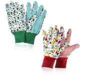 2 guantes de jardinería para mujer, dos pares de guantes de jardinería, guantes antideslizantes bellamente impresos para plantar, podar o