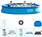 Paquete de piscina - intex - alrededor - 457x457x84 cm + accesorios a1189