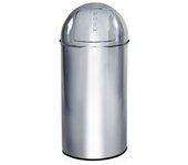 Cubo de basura push 35l cromo hjh office