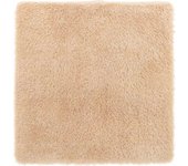 Alfombra peluda de pelo largo navarra beige 200x200cm poliéster