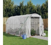Invernadero con estructura de acero blanco 8 m2 4x2x2 m