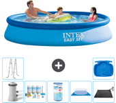 Paquete de piscina - intex - alrededor - 366x366x76 cm + accesorios a1042
