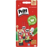Pritt colla stick 3 x 11 gr, colla per bambini sicura e affidabile, colla pritt per lavoretti e fai da te, con una tenuta forte per uso scuola e uffic