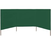 Paravientos de playa de 3 paneles | biombo separador | biombo divisor de tela 400x120 cm verde cfw50670