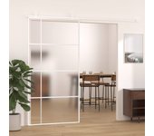 Puerta corredera cristal esg esmerilado aluminio 102,5x205 cm blanco