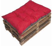 Cojin palé 120x50cm, cojines de banco rojo, cojín de asiento, cojines de sofá, cojín palé, cojín de jardín, cojín exterior/interior