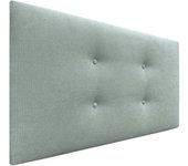 Dhome cabecero de tela aqualine pro con 2 hileras de botones cabezal tapizado cama lujo (verde agua, 105cm)